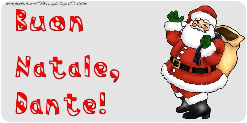 Cartoline di Natale - Babbo Natale & Regalo | Buon Natale, Dante