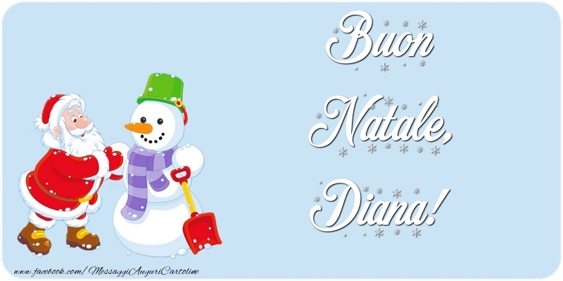 Cartoline di Natale - Babbo Natale | Buon Natale, Diana