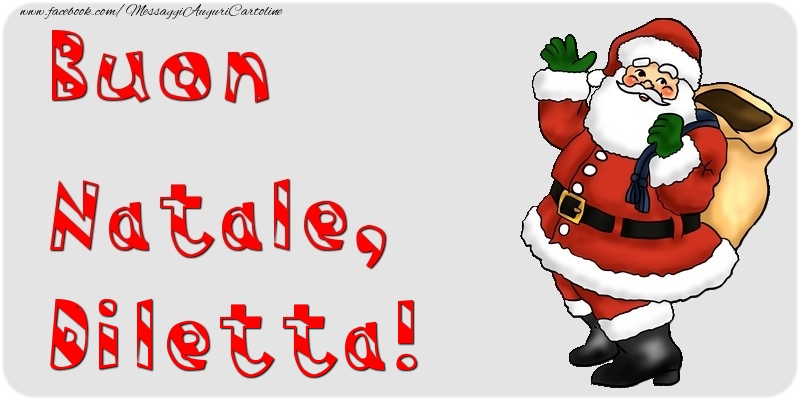Cartoline di Natale - Babbo Natale & Regalo | Buon Natale, Diletta