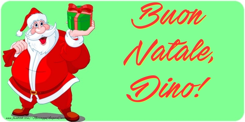 Cartoline di Natale - Babbo Natale & Regalo | Buon Natale, Dino