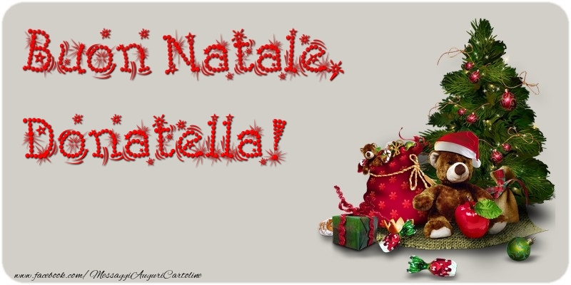 Cartoline di Natale - Albero Di Natale & Animali & Regalo | Buon Natale, Donatella