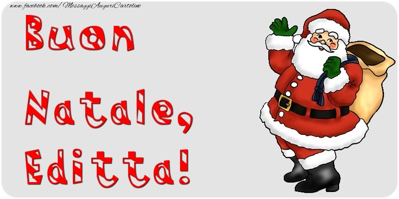 Cartoline di Natale - Babbo Natale & Regalo | Buon Natale, Editta