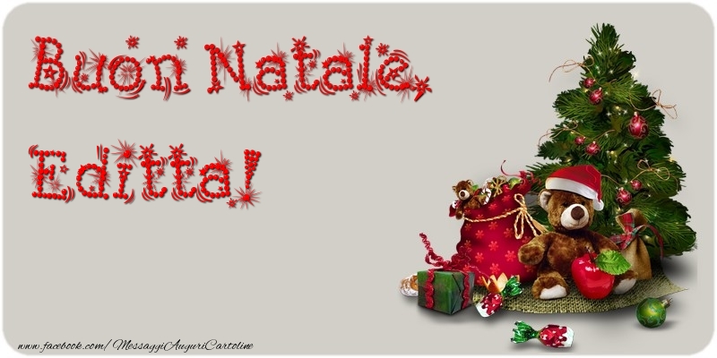 Cartoline di Natale - Albero Di Natale & Animali & Regalo | Buon Natale, Editta