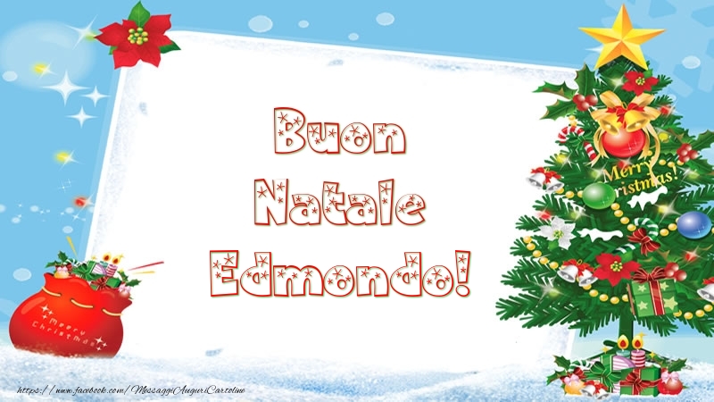 Cartoline di Natale - Albero Di Natale & Regalo | Buon Natale Edmondo!