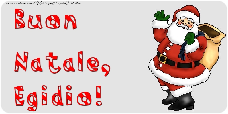 Cartoline di Natale - Babbo Natale & Regalo | Buon Natale, Egidio