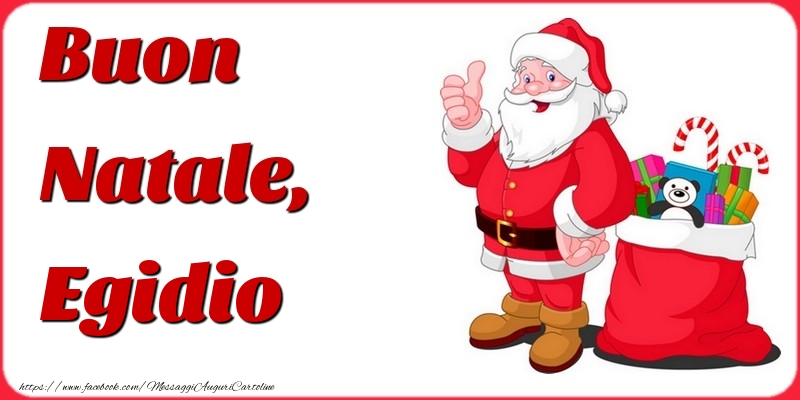 Cartoline di Natale - Babbo Natale | Buon Natale, Egidio