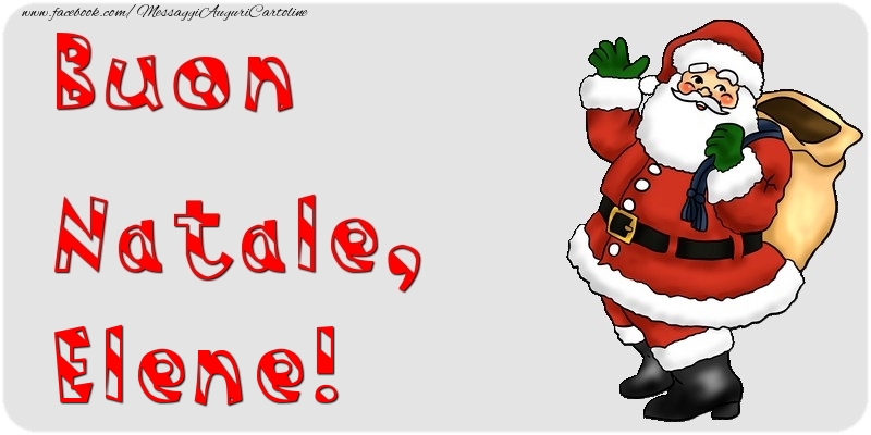 Cartoline di Natale - Babbo Natale & Regalo | Buon Natale, Elene