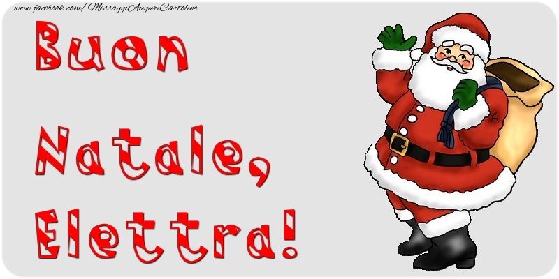 Cartoline di Natale - Babbo Natale & Regalo | Buon Natale, Elettra