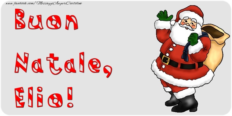 Cartoline di Natale - Babbo Natale & Regalo | Buon Natale, Elio