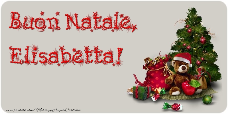 Cartoline di Natale - Albero Di Natale & Animali & Regalo | Buon Natale, Elisabetta