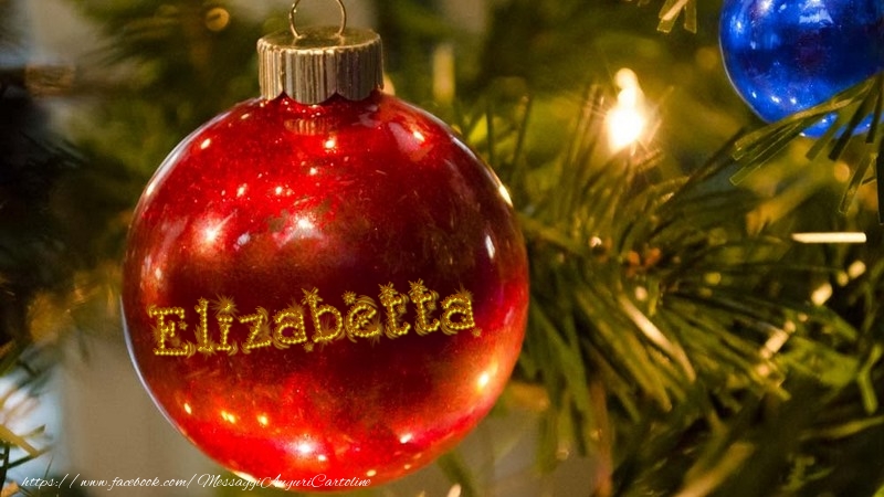 Cartoline di Natale - Il tuo nome sul globo di Natale Elizabetta