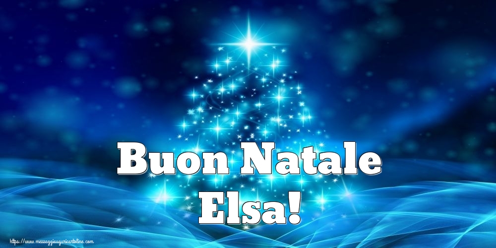 Cartoline di Natale - Albero Di Natale | Buon Natale Elsa!