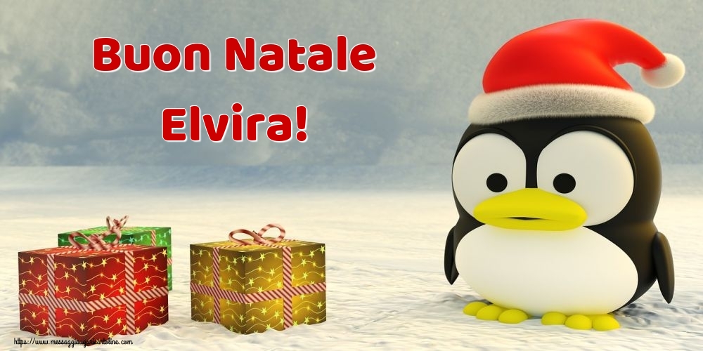 Cartoline di Natale - Animali & Regalo | Buon Natale Elvira!