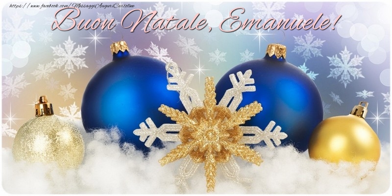 Cartoline di Natale - Buon Natale, Emanuele!