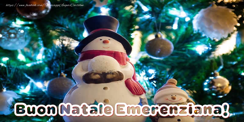 Cartoline di Natale - Pupazzo Di Neve | Buon Natale Emerenziana!