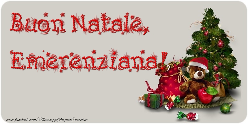 Cartoline di Natale - Albero Di Natale & Animali & Regalo | Buon Natale, Emerenziana
