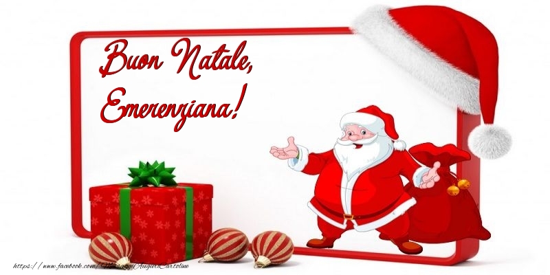 Cartoline di Natale - Babbo Natale & Palle Di Natale & Regalo | Buon Natale, Emerenziana