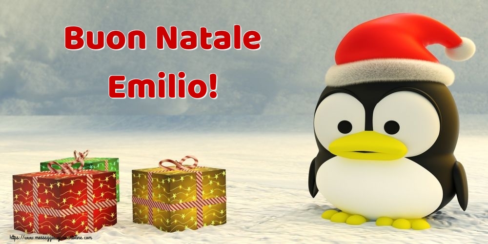 Cartoline di Natale - Animali & Regalo | Buon Natale Emilio!