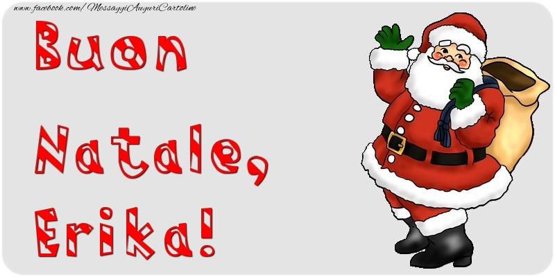Cartoline di Natale - Babbo Natale & Regalo | Buon Natale, Erika