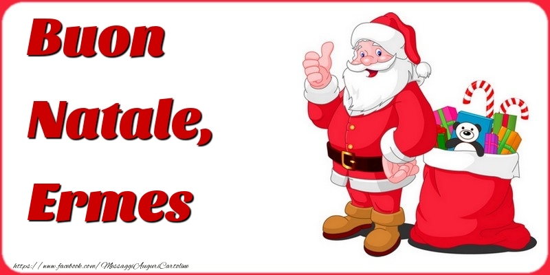 Cartoline di Natale - Babbo Natale | Buon Natale, Ermes