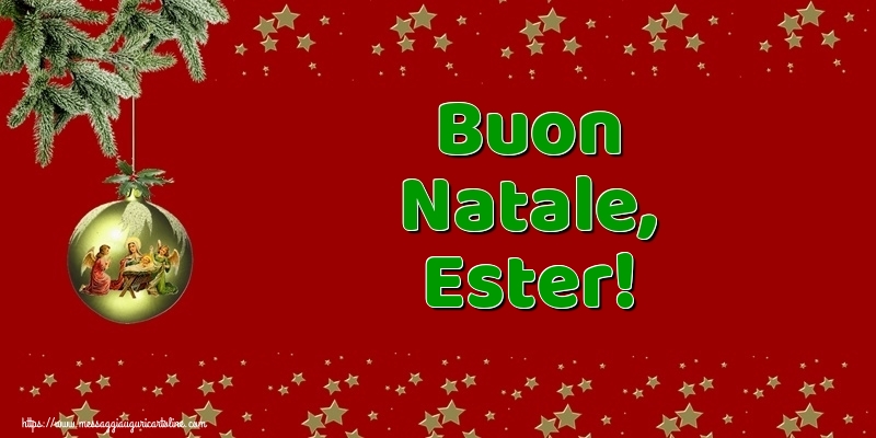 Cartoline di Natale - Buon Natale, Ester!