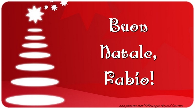 Cartoline di Natale - Buon Natale, Fabio
