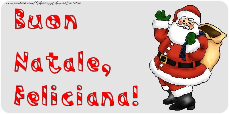 Cartoline di Natale - Babbo Natale & Regalo | Buon Natale, Feliciana