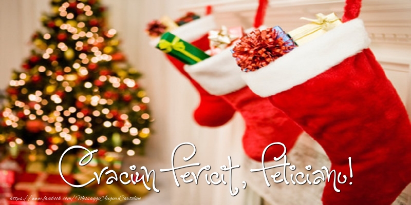 Cartoline di Natale - Albero Di Natale & Regalo | Buon Natale, Feliciano!