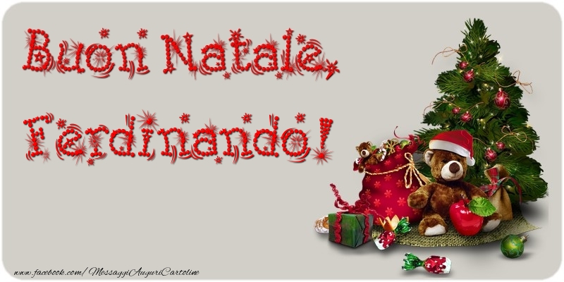 Cartoline di Natale - Albero Di Natale & Animali & Regalo | Buon Natale, Ferdinando