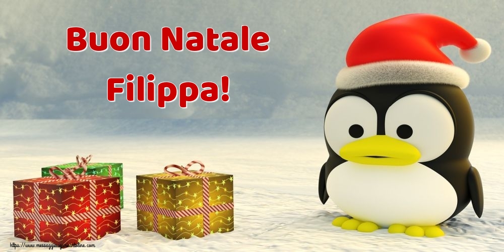 Cartoline di Natale - Animali & Regalo | Buon Natale Filippa!