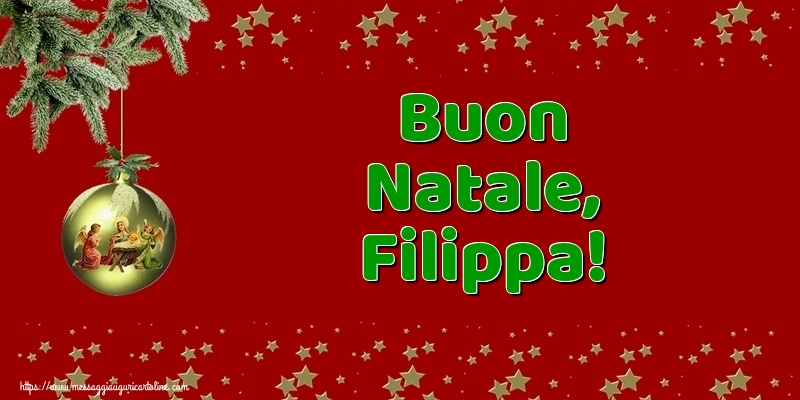 Cartoline di Natale - Buon Natale, Filippa!