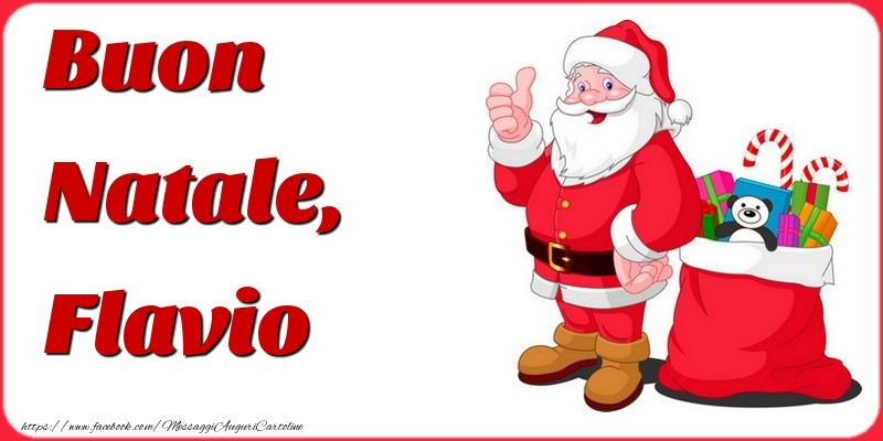 Cartoline di Natale - Babbo Natale | Buon Natale, Flavio