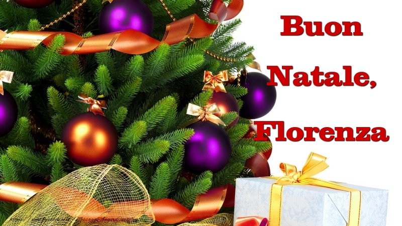 Cartoline di Natale - Albero Di Natale & Palle Di Natale & Regalo | Buon Natale, Florenza