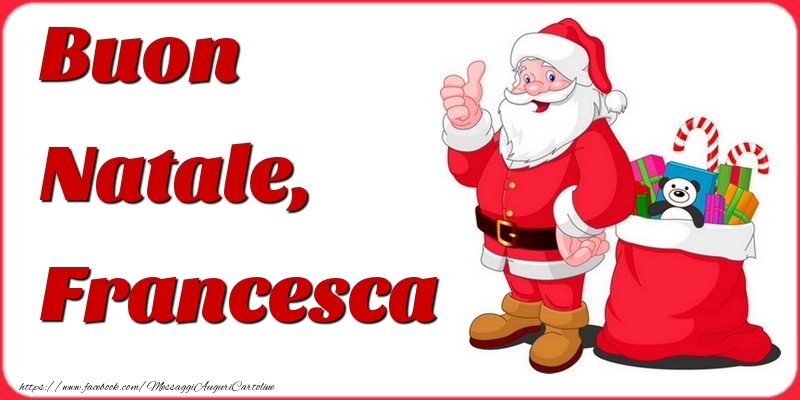 Cartoline di Natale - Babbo Natale | Buon Natale, Francesca