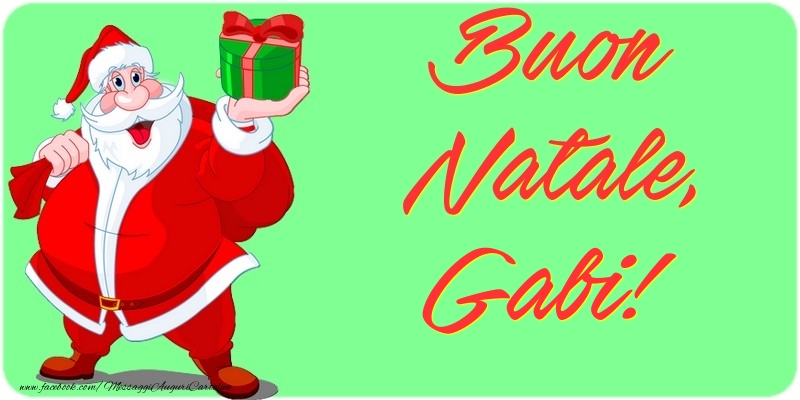 Cartoline di Natale - Babbo Natale & Regalo | Buon Natale, Gabi