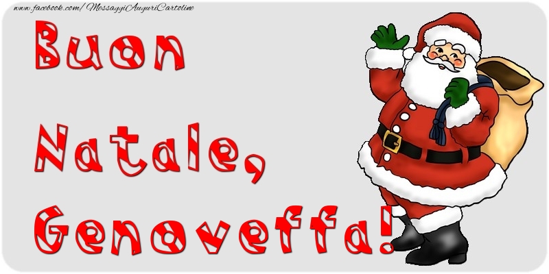 Cartoline di Natale - Babbo Natale & Regalo | Buon Natale, Genoveffa