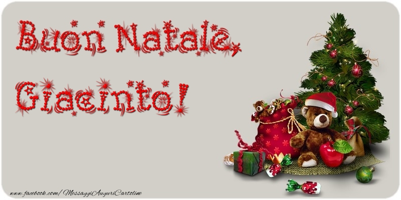 Cartoline di Natale - Albero Di Natale & Animali & Regalo | Buon Natale, Giacinto