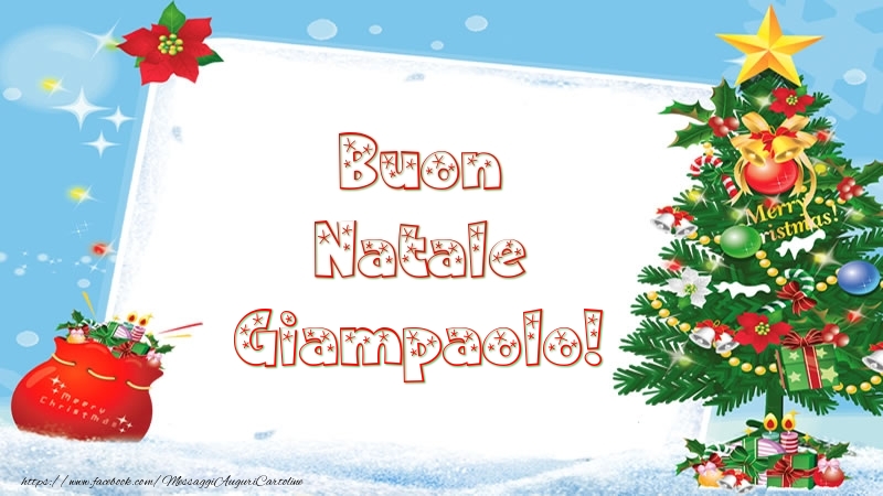 Cartoline di Natale - Albero Di Natale & Regalo | Buon Natale Giampaolo!