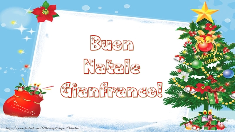 Cartoline di Natale - Albero Di Natale & Regalo | Buon Natale Gianfranco!