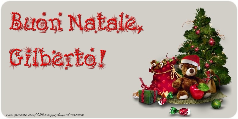 Cartoline di Natale - Albero Di Natale & Animali & Regalo | Buon Natale, Gilberto
