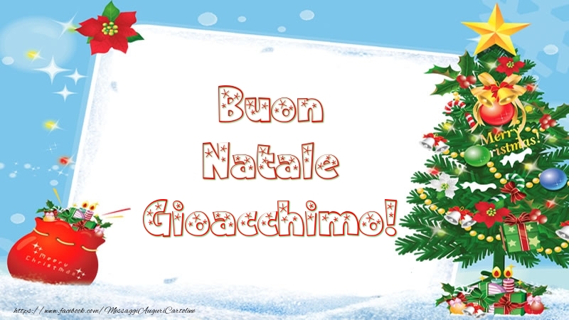 Cartoline di Natale - Albero Di Natale & Regalo | Buon Natale Gioacchimo!