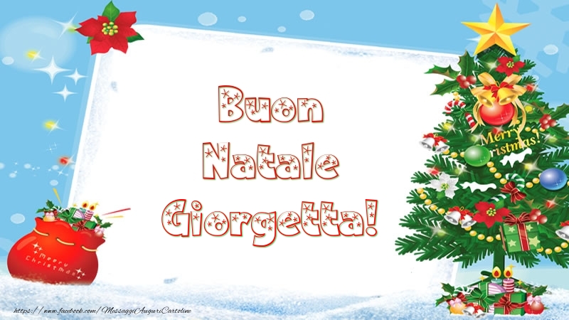 Cartoline di Natale - Albero Di Natale & Regalo | Buon Natale Giorgetta!