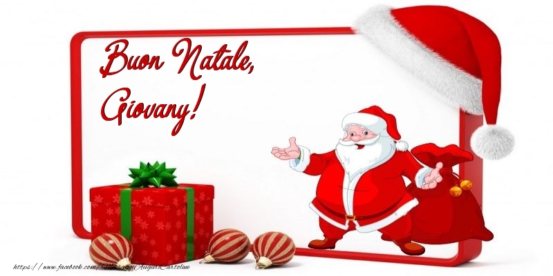 Cartoline di Natale - Babbo Natale & Palle Di Natale & Regalo | Buon Natale, Giovany