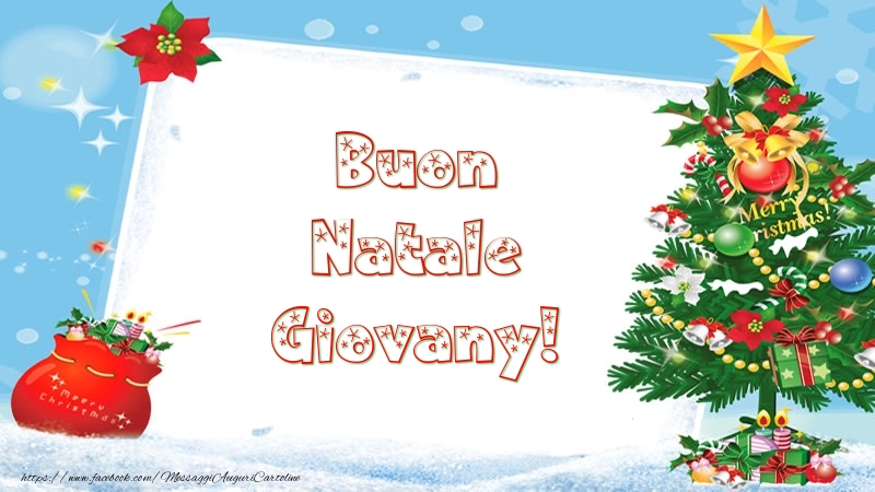 Cartoline di Natale - Albero Di Natale & Regalo | Buon Natale Giovany!