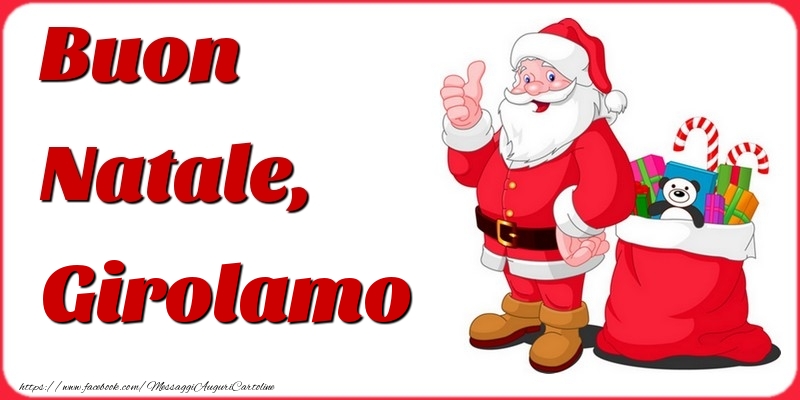 Cartoline di Natale - Babbo Natale | Buon Natale, Girolamo