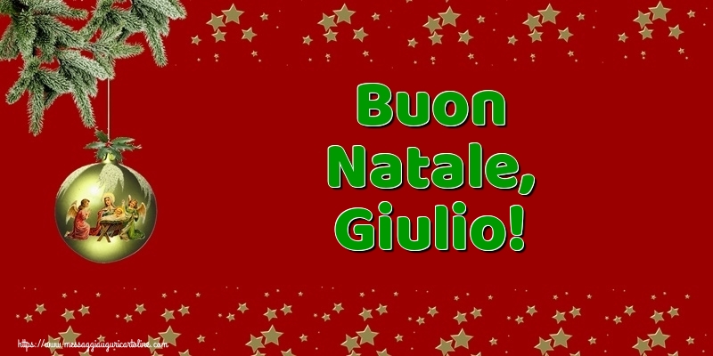 Cartoline di Natale - Palle Di Natale | Buon Natale, Giulio!