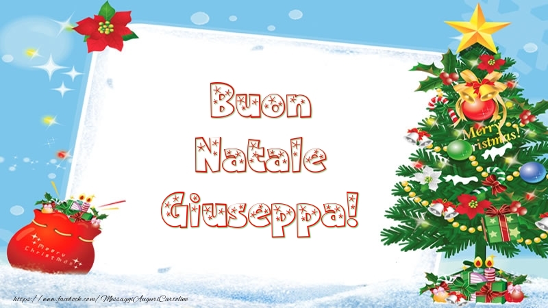 Cartoline di Natale - Albero Di Natale & Regalo | Buon Natale Giuseppa!