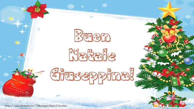 Cartoline di Natale - Albero Di Natale & Regalo | Buon Natale Giuseppina!