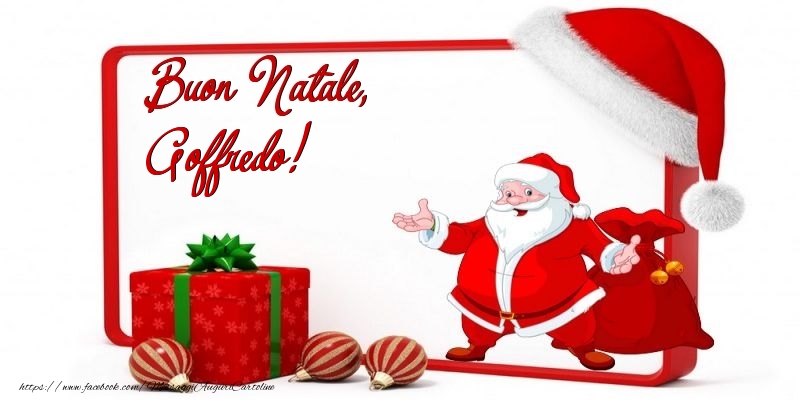 Cartoline di Natale - Babbo Natale & Palle Di Natale & Regalo | Buon Natale, Goffredo