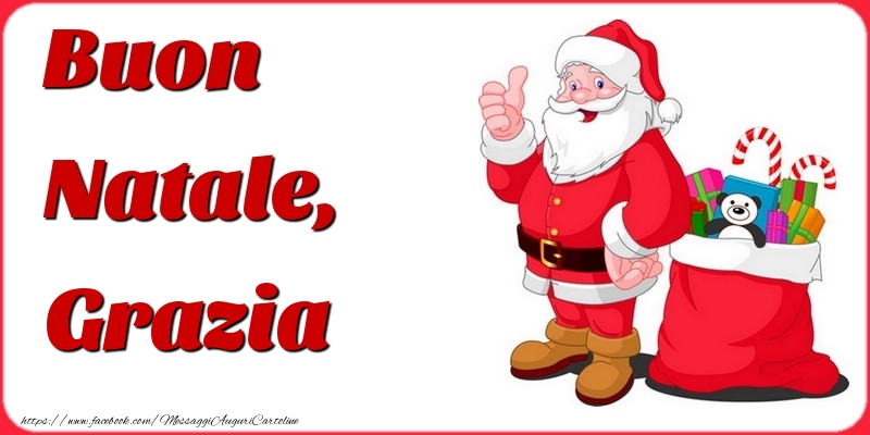 Cartoline di Natale - Babbo Natale | Buon Natale, Grazia